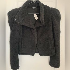 New with Tags. Black Sherpa Jacket from Express. Size Small.